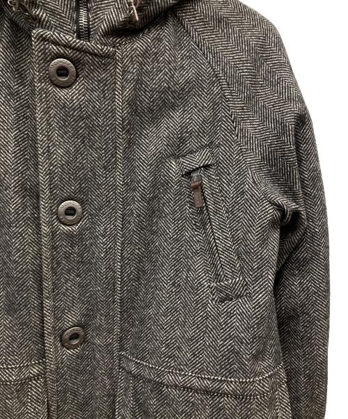 MONCLER（モンクレール）MONCLER (モンクレール) ヘリンボーン N-3Bダウンジャケット グレー×ブラックの古着・服飾アイテム