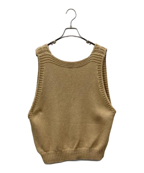 babaa（ババ）babaa (ババ) コットンニットベスト ベージュ サイズ:-の古着・服飾アイテム