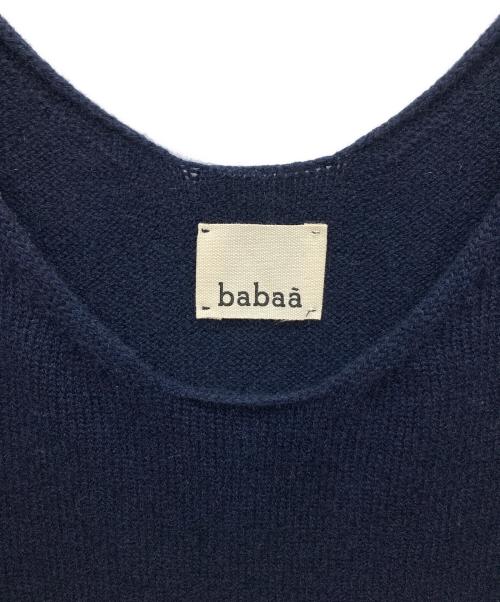 babaa（ババ）babaa (ババ) カシミヤノースリーブニットワンピース ネイビー サイズ:FREEの古着・服飾アイテム