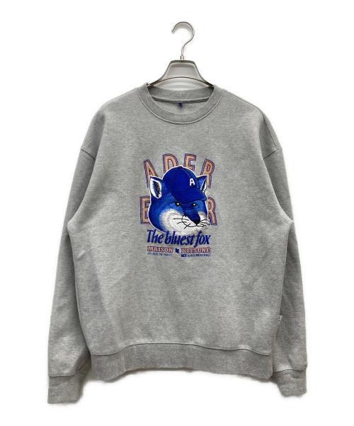 ADER error（アーダーエラー）ADER error (アーダーエラー) MAISON KITSUNE (メゾンキツネ) コラボスウェット グレー サイズ:A1の古着・服飾アイテム