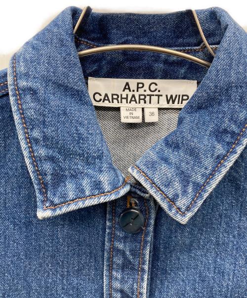 A.P.C.（アーペーセー）A.P.C. (アーペーセー) Carhartt WIP (カーハート ワークインプログレス) ROBE AURELIA CARHARTT インディゴ サイズ:36の古着・服飾アイテム
