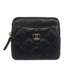 CHANEL（シャネル）の古着「タイムレスクラシック マトラッセ コイン/カードケース」｜ブラック
