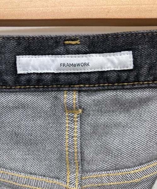 FRAMeWORK（フレームワーク）FRAMeWORK (フレームワーク) デニムストレートパンツ ブラック サイズ:SIZE Lの古着・服飾アイテム