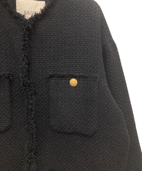 journal standard L'essage（ジャーナルスタンダード レサージュ）journal standard L'essage (ジャーナルスタンダード レサージュ) GIOLICAツイードBIGジャケット ブラック サイズ:FREEの古着・服飾アイテム