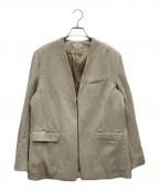 IENAイエナ）の古着「＆NAVY ノーカラーツイードジャケット」｜ベージュ