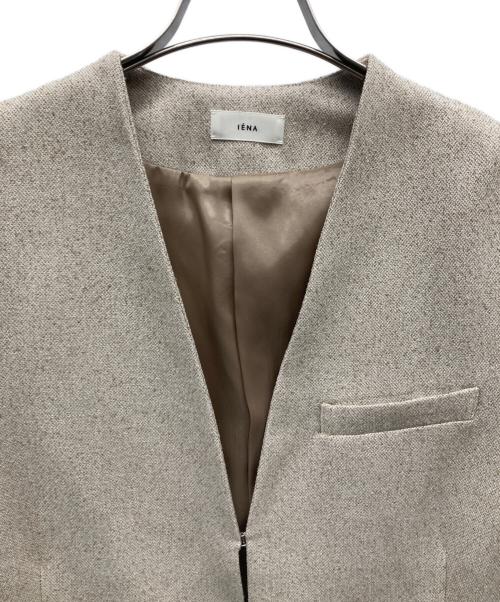 IENA（イエナ）IENA (イエナ) ＆NAVY ノーカラーツイードジャケット ベージュ サイズ:38 未使用品の古着・服飾アイテム