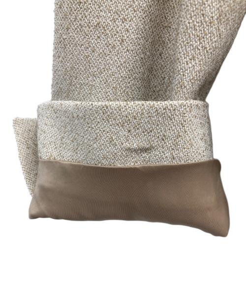 IENA（イエナ）IENA (イエナ) ＆NAVY ノーカラーツイードジャケット ベージュ サイズ:38 未使用品の古着・服飾アイテム