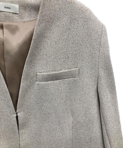 IENA（イエナ）IENA (イエナ) ＆NAVY ノーカラーツイードジャケット ベージュ サイズ:38 未使用品の古着・服飾アイテム