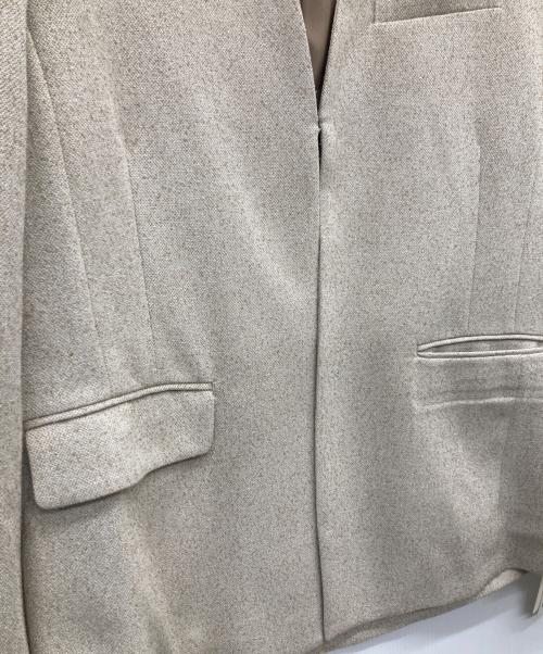 IENA（イエナ）IENA (イエナ) ＆NAVY ノーカラーツイードジャケット ベージュ サイズ:38 未使用品の古着・服飾アイテム