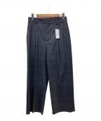 FRAMeWORKフレームワーク）の古着「グレンチェックストレートパンツ」｜ネイビー