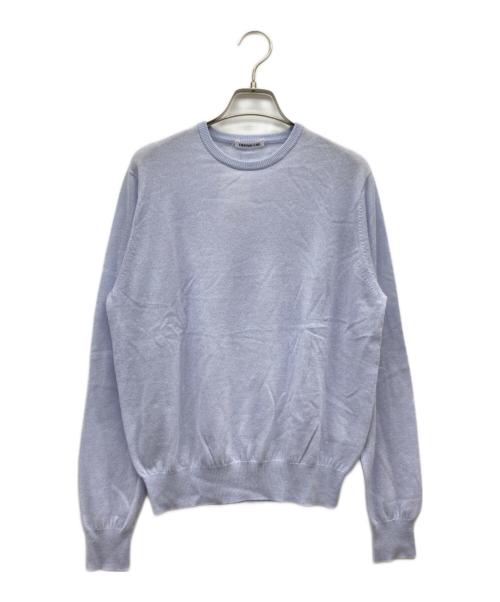 EVERYDAY I LIKE.（エヴリデイ アイ ライク）EVERYDAY I LIKE. (エヴリデイ アイ ライク) Cashmere Sheer クルーネックプルオーバー ブルー サイズ:FREE 未使用品の古着・服飾アイテム