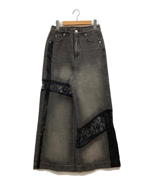 HARE（ハレ）HARE (ハレ) EDGY MODE レースキリカエデニムパンツ グレー サイズ:Mの古着・服飾アイテム