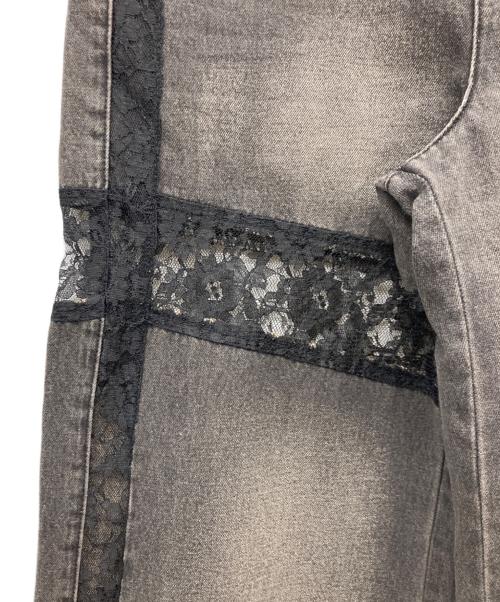 HARE（ハレ）HARE (ハレ) EDGY MODE レースキリカエデニムパンツ グレー サイズ:Mの古着・服飾アイテム