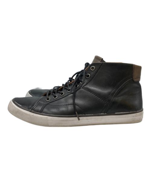 COACH（コーチ）COACH (コーチ) レザーハイカットスニーカー ブラック サイズ:27.5の古着・服飾アイテム