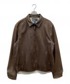 POLO RALPH LAURENポロ・ラルフローレン）の古着「90’S レザースイングトップブルゾン」｜ブラウン