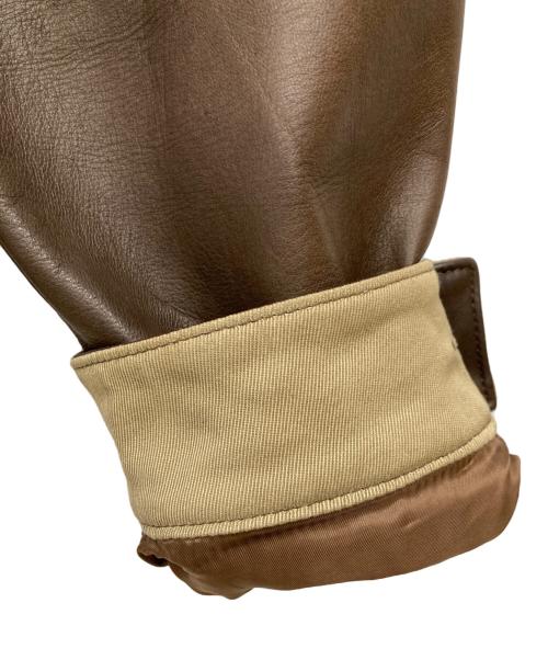 POLO RALPH LAUREN（ポロ・ラルフローレン）POLO RALPH LAUREN (ポロ・ラルフローレン) 90’S レザースイングトップブルゾン ブラウン サイズ:XLの古着・服飾アイテム