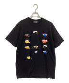 WILDSIDE YOHJI YAMAMOTOワイルドサイド ヨウジ ヤマモト）の古着「Multi Lip T-shirt」｜ブラック