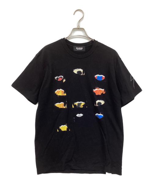 WILDSIDE YOHJI YAMAMOTO（ワイルドサイド ヨウジ ヤマモト）WILDSIDE YOHJI YAMAMOTO (ワイルドサイド ヨウジ ヤマモト) Multi Lip T-shirt ブラック サイズ:3の古着・服飾アイテム