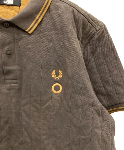 FRED PERRY（フレッドペリー）FRED PERRY (フレッドペリー) CRAIG GREEN (クレイグ グリーン) リブラインポロシャツ ブラウン サイズ:Lの古着・服飾アイテム