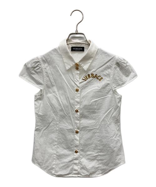 VERSACE（ヴェルサーチェ）VERSACE (ヴェルサーチェ) メドゥーサコットンポプリンシャツ ホワイト サイズ:152cmの古着・服飾アイテム