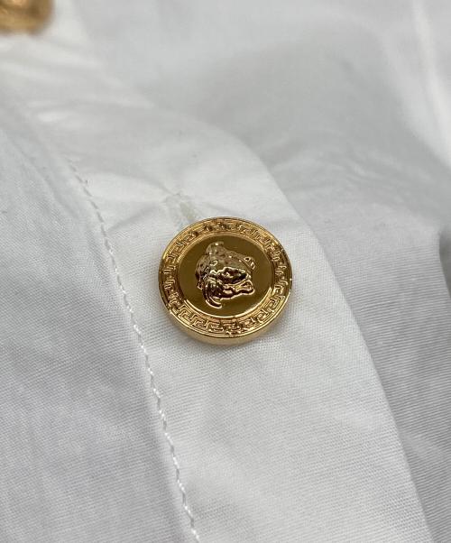 VERSACE（ヴェルサーチェ）VERSACE (ヴェルサーチェ) メドゥーサコットンポプリンシャツ ホワイト サイズ:152cmの古着・服飾アイテム