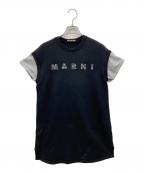 MARNIマルニ）の古着「ラインストーン スウェットワンピース」｜ブラック