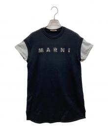 MARNI（マルニ）の古着「ラインストーン スウェットワンピース」｜ブラック