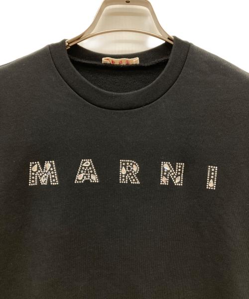 MARNI（マルニ）MARNI (マルニ) ラインストーン スウェットワンピース ブラック サイズ:SIZE 12の古着・服飾アイテム