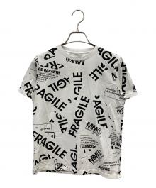 MM6 Maison Margiela（エムエムシックスメゾンマルジェラ）の古着「総柄プリントTシャツ」｜ホワイト×ブラック