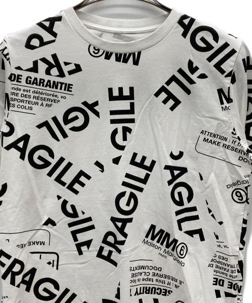 MM6 Maison Margiela（エムエムシックスメゾンマルジェラ）MM6 Maison Margiela (エムエムシックスメゾンマルジェラ) 総柄プリントTシャツ ホワイト×ブラック サイズ:SIZE 10(キッズ規格)の古着・服飾アイテム