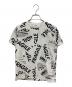 MM6 Maison Margiela（エムエムシックスメゾンマルジェラ）の古着「総柄プリントTシャツ」｜ホワイト×ブラック