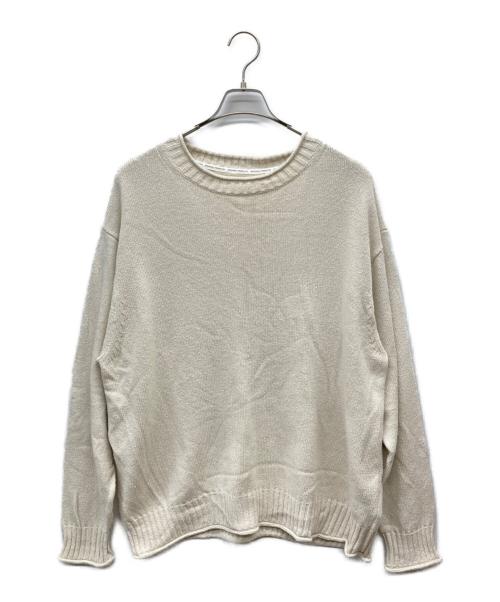 UNIVERSAL PRODUCTS.（ユニバーサルプロダクツ）UNIVERSAL PRODUCTS. (ユニバーサルプロダクツ) SILK CREW NECK KNIT アイボリー サイズ:3の古着・服飾アイテム