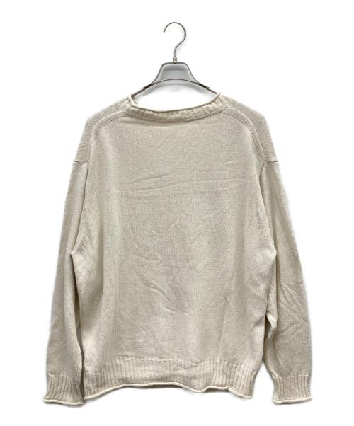 UNIVERSAL PRODUCTS.（ユニバーサルプロダクツ）UNIVERSAL PRODUCTS. (ユニバーサルプロダクツ) SILK CREW NECK KNIT アイボリー サイズ:3の古着・服飾アイテム