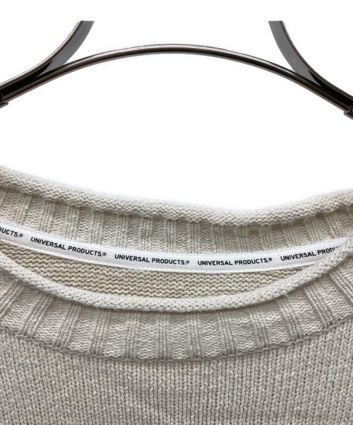 UNIVERSAL PRODUCTS.（ユニバーサルプロダクツ）UNIVERSAL PRODUCTS. (ユニバーサルプロダクツ) SILK CREW NECK KNIT アイボリー サイズ:3の古着・服飾アイテム