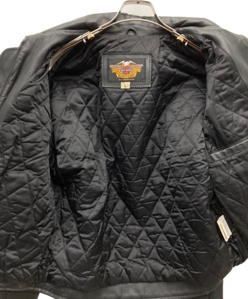 HARLEY-DAVIDSON（ハーレーダビッドソン）HARLEY-DAVIDSON (ハーレーダビッドソン) カウレザーシングルジャケット ブラック サイズ:Lの古着・服飾アイテム