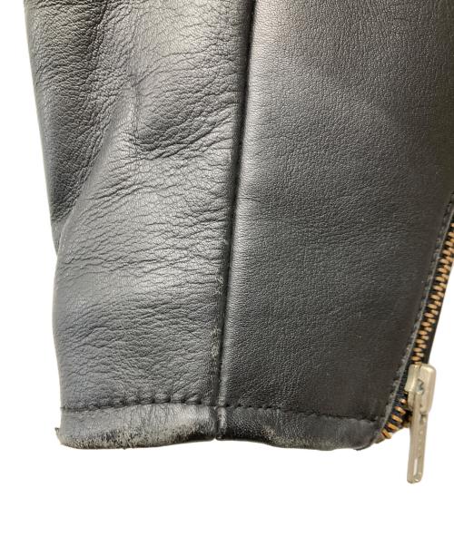 HARLEY-DAVIDSON（ハーレーダビッドソン）HARLEY-DAVIDSON (ハーレーダビッドソン) カウレザーシングルジャケット ブラック サイズ:Lの古着・服飾アイテム