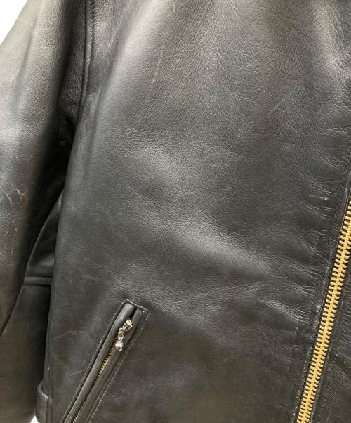 HARLEY-DAVIDSON（ハーレーダビッドソン）HARLEY-DAVIDSON (ハーレーダビッドソン) カウレザーシングルジャケット ブラック サイズ:Lの古着・服飾アイテム