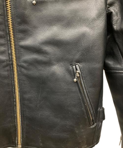 HARLEY-DAVIDSON（ハーレーダビッドソン）HARLEY-DAVIDSON (ハーレーダビッドソン) カウレザーシングルジャケット ブラック サイズ:Lの古着・服飾アイテム