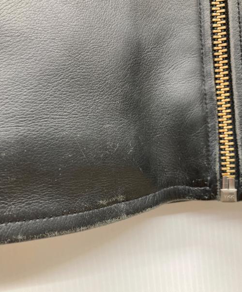 HARLEY-DAVIDSON（ハーレーダビッドソン）HARLEY-DAVIDSON (ハーレーダビッドソン) カウレザーシングルジャケット ブラック サイズ:Lの古着・服飾アイテム