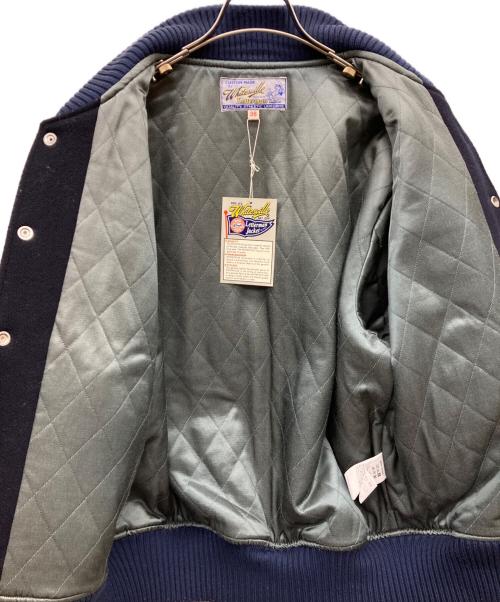 whitesville（ホワイツビル）whitesville (ホワイツビル) 30oz. WOOL MELTON AWARD JACKET “RED FALCONS” ネイビー×イエロー サイズ:38の古着・服飾アイテム