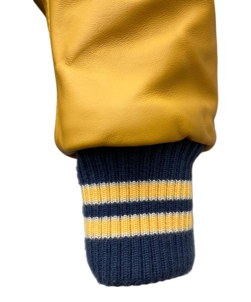 whitesville（ホワイツビル）whitesville (ホワイツビル) 30oz. WOOL MELTON AWARD JACKET “RED FALCONS” ネイビー×イエロー サイズ:38の古着・服飾アイテム