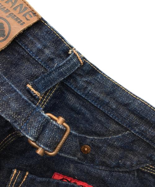 YAMANE（ヤマネ）YAMANE (ヤマネ) 刺繍デザインデニムパンツ インディゴ サイズ:W31の古着・服飾アイテム