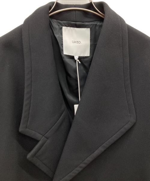 UN3D.（アンスリード）UN3D. (アンスリード) ASYMME COLLAR DOLMAN COAT ブラック サイズ:FREEの古着・服飾アイテム