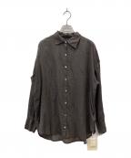 Sea Room lynnシールームリン）の古着「ECO FABRICコットンルーズシャツ」｜ブラウン