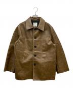 Sea Room lynnシールームリン）の古着「VintageECOフェイクレザージャケット」｜ブラウン