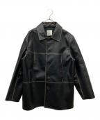 Sea Room lynnシールームリン）の古着「VintageECOフェイクレザージャケット」｜ブラック