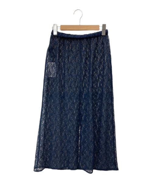 Spick and Span（スピック＆スパン）Spick and Span (スピック＆スパン) フレアレーススカート ネイビー サイズ:FREE 未使用品の古着・服飾アイテム