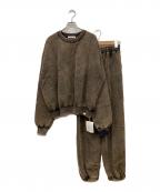Sea Room lynnシールームリン）の古着「Acid dye ダメージSweatプルオーバー&パンツ」｜アシッドブラウン