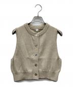 TODAYFULトゥデイフル）の古着「PAPER KNIT MULTIボタンCHIBIベスト」｜サンド