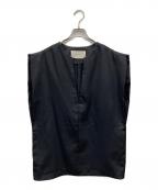 TODAYFULトゥデイフル）の古着「Keyneck Satin Pullover」｜ブラック
